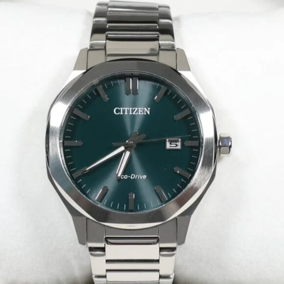 Citizen Men's 38mm Classic Date Indicator Eco-Drive Silver Watch